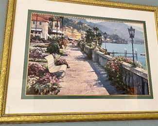 “Bellagio Promenade” by Howard Behrens 1991 Print