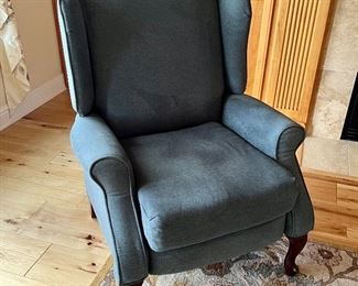 Blue Recliner Wingback Style