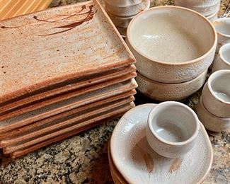 Pottery plates/bowls etc