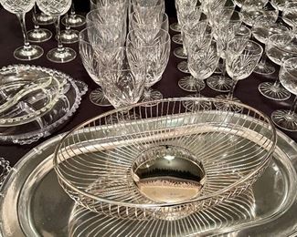 Various Crystal Stemware some signed & other servers