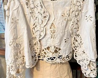 Antique Lace Bed Jacket…(2 other vintage ones)