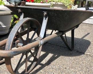 Antique Wheelbarrow  (2) pics