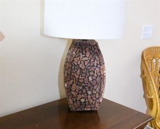 Cork Covered Lamp