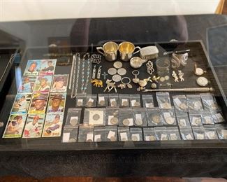 GREAT assortment of silver coins, jewelry, baseball cards & more!  