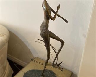 Malcolm Moran "Girl on a Bicycle" steel sculpture on exhibit in President Ford's 1976 White House