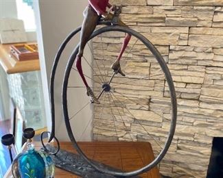 Gay Hughes "High Wheeler" 1977-78 bronze sculpture 