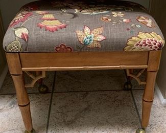 Vanity Stool on Castors