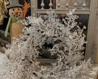 Snowman, Crystallized Wreath, Small Mirror