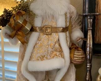 Gold and White Santa
