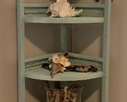 Corner Wicker Etagere