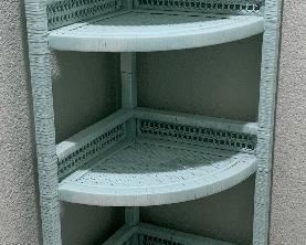 Corner Wicker Etagere