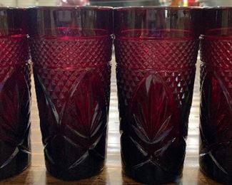 Antique Ruby by Cristal D' Arques-Durand Set/8