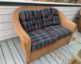 Lloyd Flanders Wicker Loveseat $ 420.00