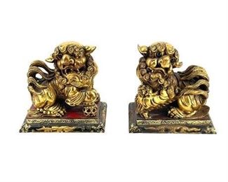 Lot 008
Vintage Foo Dog Wood Bookends