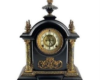Lot 023
Ansonia Antique Steel Case Mantle Clock