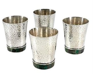 Lot 026
Lois Castillo Taxco Sterling Silver Modernist Cup Set