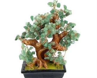 Lot 042
Vintage Jade & Copper Healing Bonsai Tree