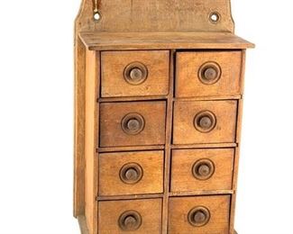 Lot 107
Antique New England Spice Cabinet