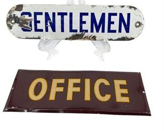 Lot 134
Vintage Tin Door Signs