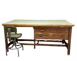 Lot 230f
Vintage Drafting Work Desk and Chair