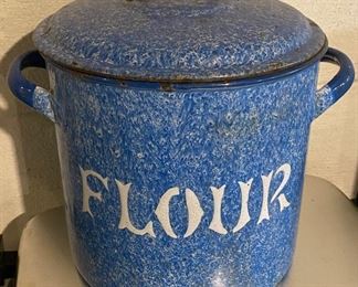 Blue and White Graniteware