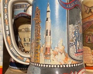 Miller and Budweiser Steins