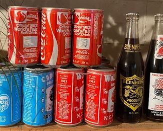 Carolina and N.C. State Coca Cola Bottles and Cans