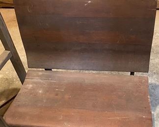 Primitive Wooden School Desk