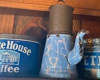 White House Coffee and Tetley Cans