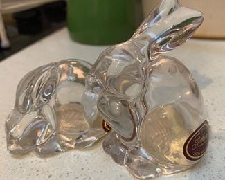 Gorham Crystal Rabbits