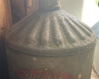 Old Delphos Paper Label Galvanized Funnel