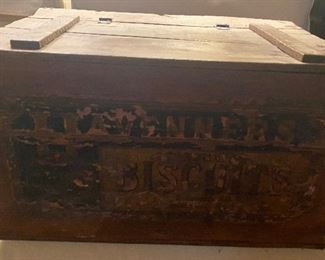 Old Paper Label Biscuit Box