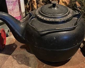 Old Goose Neck Cast Iron Kettle