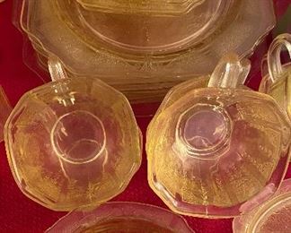 Yellow Princess Depression Glass Pieces