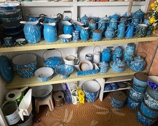 Some of the Enamelware Pieces Present in Estate