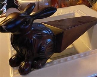 Froelich Furniture Carved Wooden Door Stop