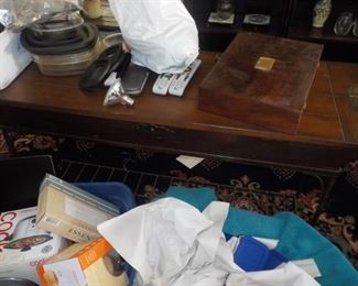 This is the Sofa Table to the set. Will add better photo after is is cleaned off