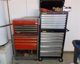 Craftsman Toolbox (Red)  Stanley Toolbox (Black / Silver) 