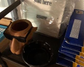 large collection of tobacco advertising and promo items many in original packaging