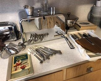 Midcentury serving and barware