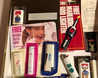 large collection of tobacco advertising and promo items many in original packaging