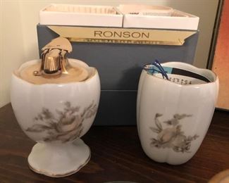 Ronson porcelain table lighters