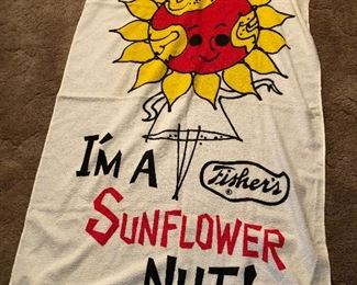 Like new vintage promotional towel Fisher's nuts