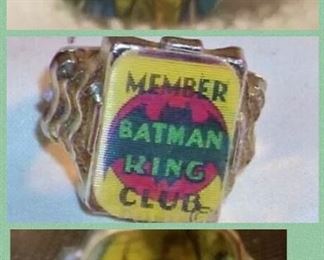 Vintage flicker rings Batman gumball or Crackerjack prizes?  Set of 3