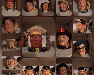 A large selection of Toby mugs and character mugs are still available at 50% off. Pictured are just a few still available.