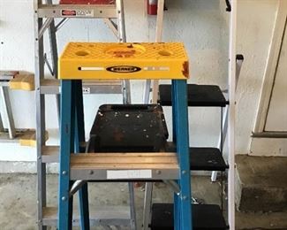 2 Werner Step Ladders and 1 Tricam Step Ladder