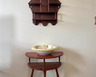 Bedroom Wash Basin Table and Knick Knack Wall Shelf
