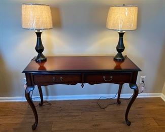 Hall Table and Two Lamps