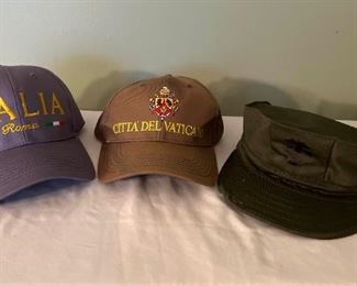 Hat Trio Including USMC Cap