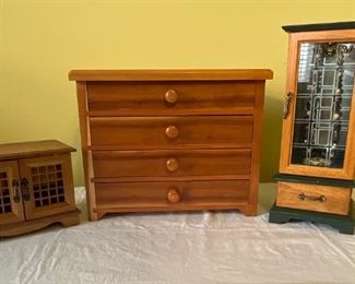 Jewelry Box Trio Plus Trinkets